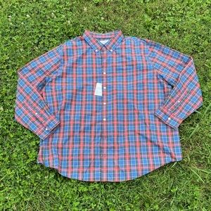 Plaid button up NWT